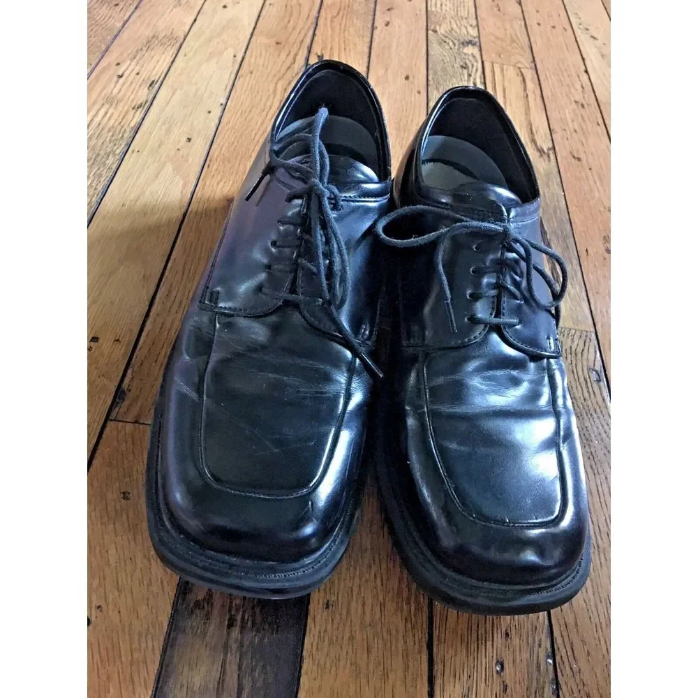 Deer Stags Motivation Black Lace-Up Dress Shoes Size 9.5M Oxfords